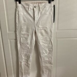 American Eagle Next Level Stretch White Jeans